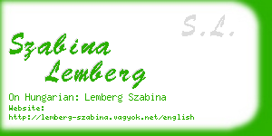 szabina lemberg business card
